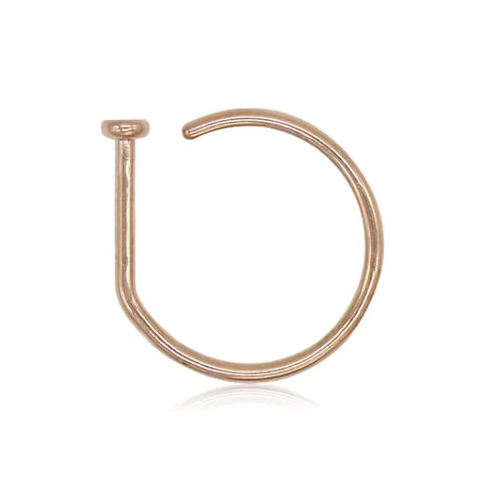 Women Men Fake Piering Nose Ring Earrings Fashion punk Non Piercing Nose Clip Stainles close-up view