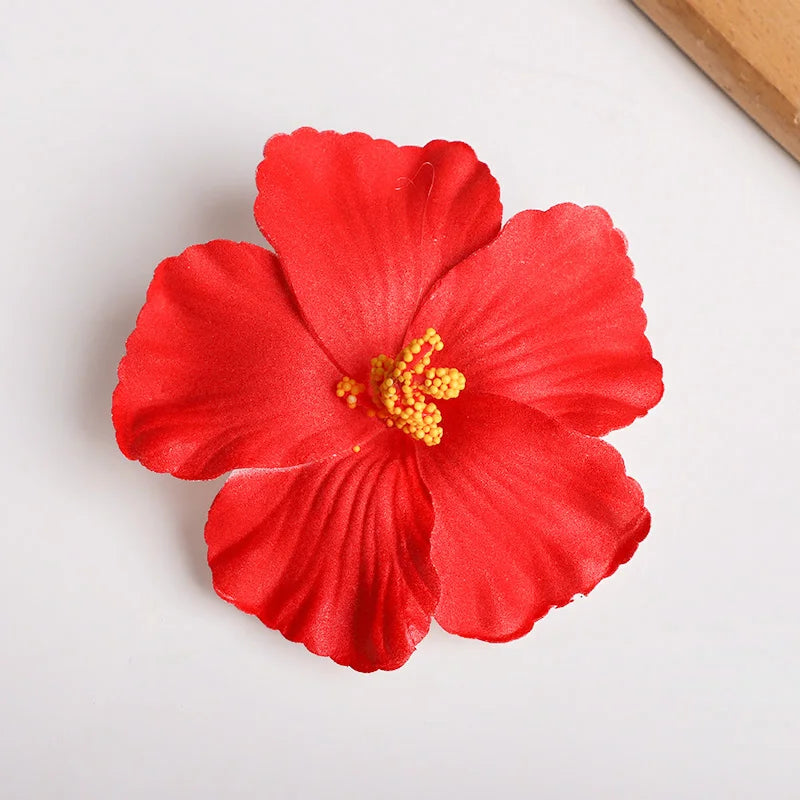 Hawaiian Flower Hair Clips for Summer | 2 or 5 Pack Tropical Hair Accessories detail view
