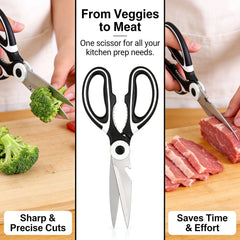 All In One Multipurpose Kitchen Scissors Heavy Duty Sharp Ergonomic Shears for Cooking C detail view