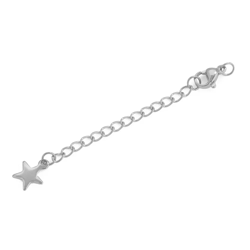 10pcs Stainless Steel Extension Extended Tail Chains With Lobster Clasps For Bracelet Ne detail view