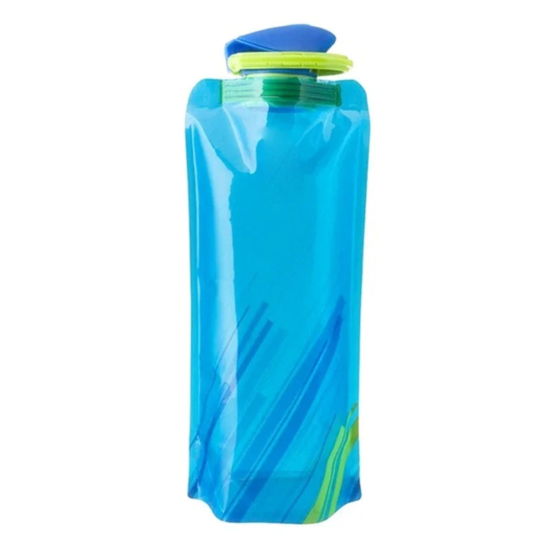 Foldable Water Bottles Flexible Reusable Travel Water Bottle Plastic Water Pouch Soft alternate view