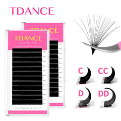 TDANCE Easy Fan Eyelash Extensions | Natural Blooming Faux Mink Individual Lashes alternate view