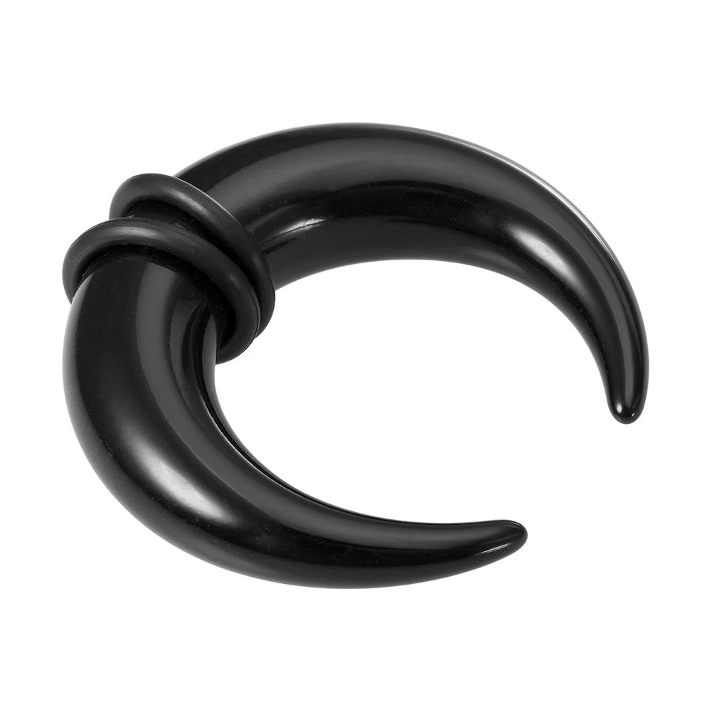 2Pcs Acrylic C Shaped Taper Pincher Septum Rings Gauges Buffalo Horns Piercing Kit St lifestyle view
