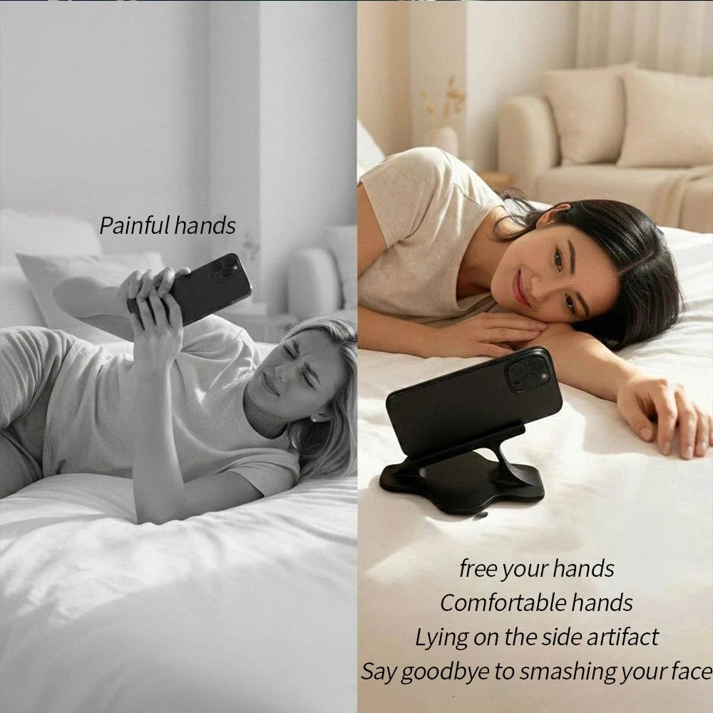 Ergonomic Bed Lazy Phone Stand for Side Lying - Stable Hands-Free Phone Holder Perf additional angle