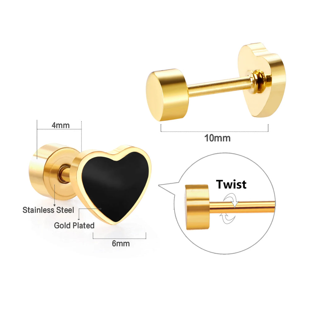 Cute Acrylic Animal Stud Earrings | Surgical Steel Hypoallergenic Earrings for Women and detail view