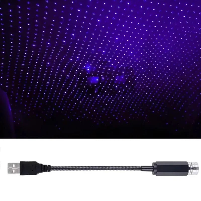 LED Car Roof Star Night Light Projector | USB Galaxy Atmosphere Lamp for Auto alternate view