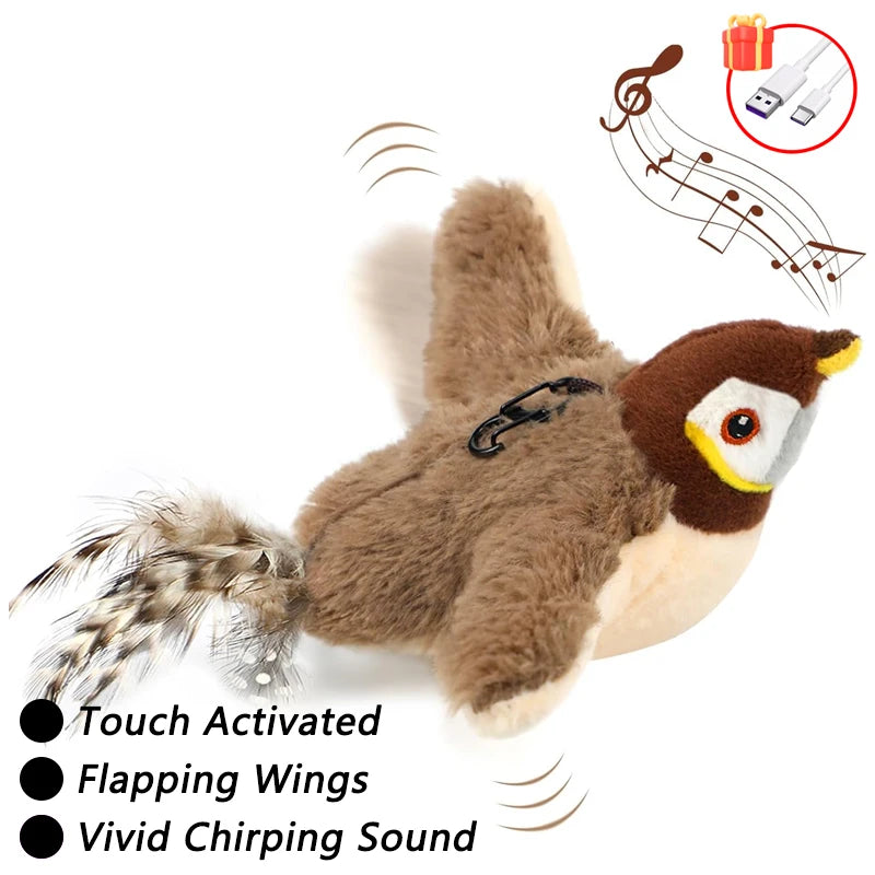 Self-Moving Automatic Cat Teaser Ball with Faux Tail Rechargeable Smart Sensor Cat additional angle
