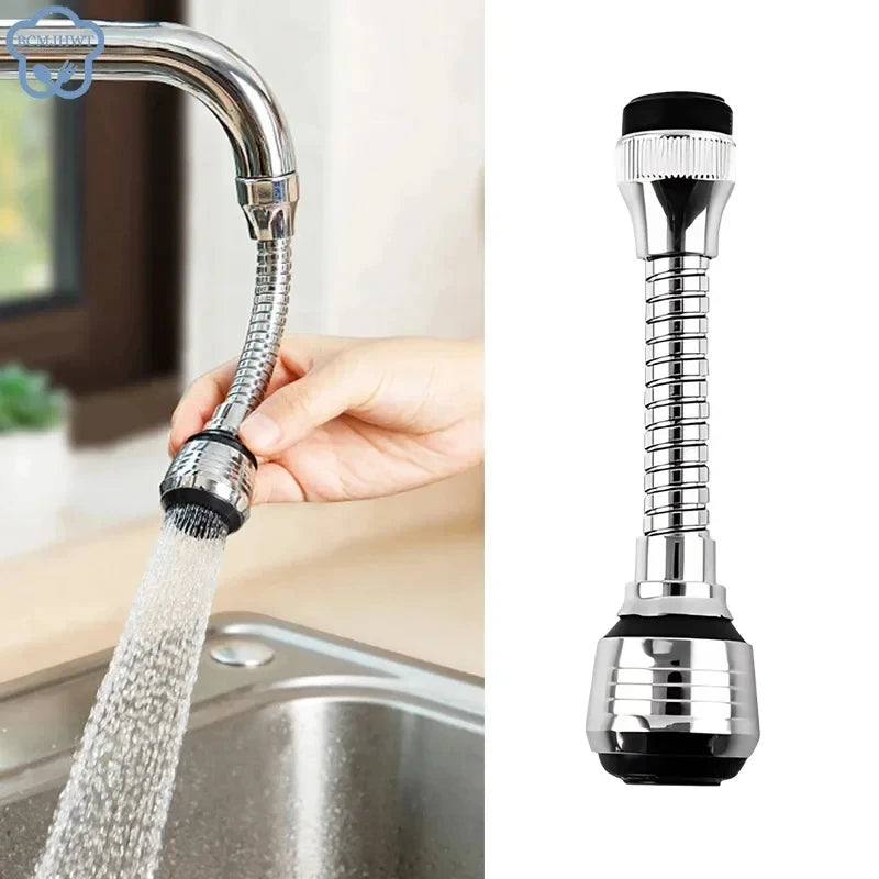 Kitchen Stainless Steel Faucet Sprinkler Water-saving Device Lengthening Rotating Splash Proof Sprin