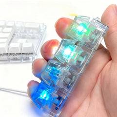 4/9 Keys LED Light Up Keychain Keyboard Clickable Button Fidget Stress Anxiety Relief to detail view