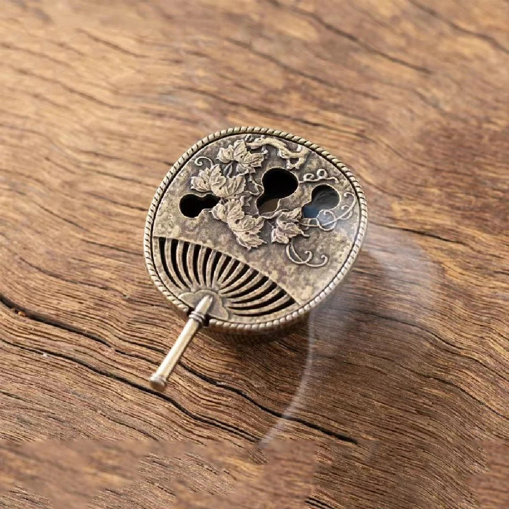 Mini Teapot Incense Burner | Vintage Sandalwood Holder for Living Room additional angle