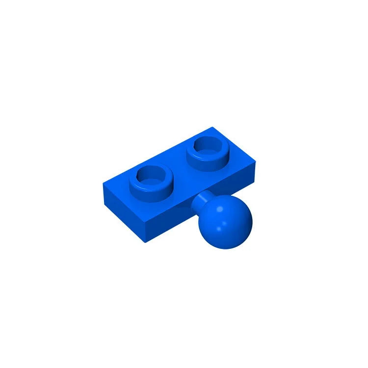 Plate, Modified 1 x 2 with Tow Ball on Side | Gobricks Building Block close-up view