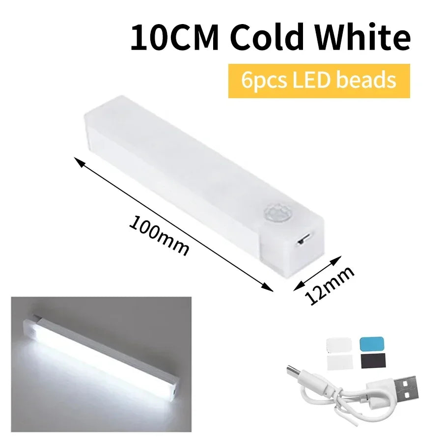 Wireless Rechargeable LED Motion Sensor Cabinet Light | Night Light for Closet Kitchen close-up view
