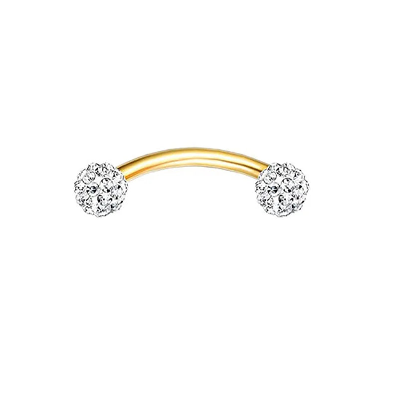 1/11Pcs 16G Eyebrow Rings for Women, Curved Barbell Belly Lip Rings Cartilage Daith Ea close-up view