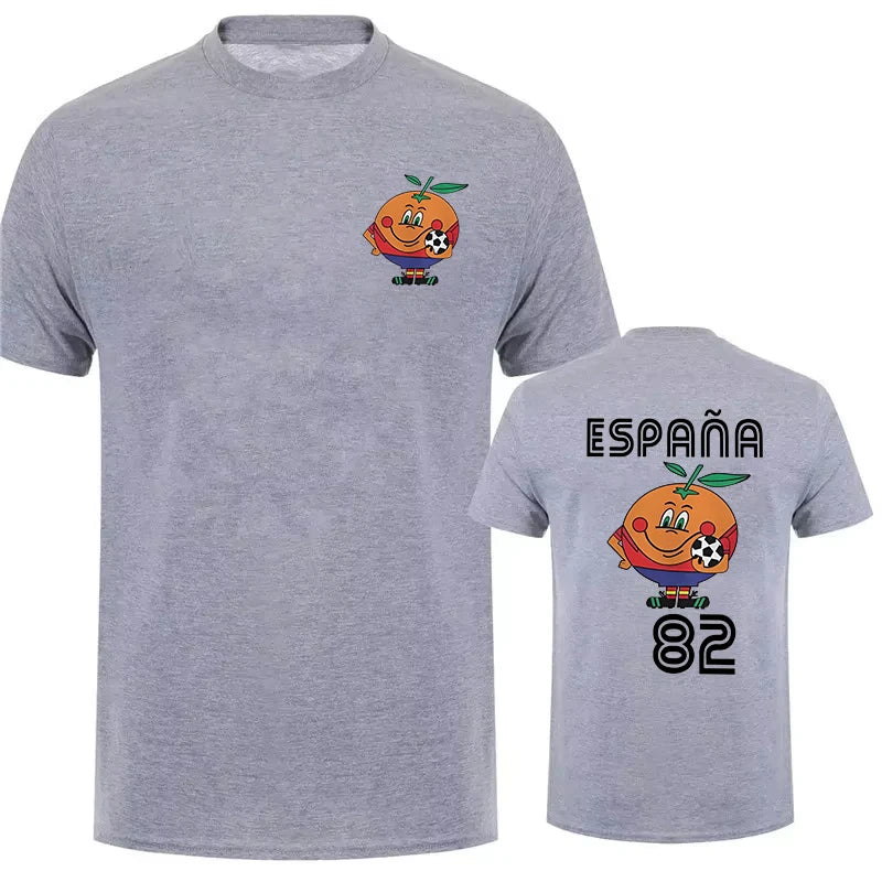 Naranjito T Shirt Men's Women's T-Shirt Crewneck Espana 82 Spain Mascot 1982 Soccer Football Tee Shi