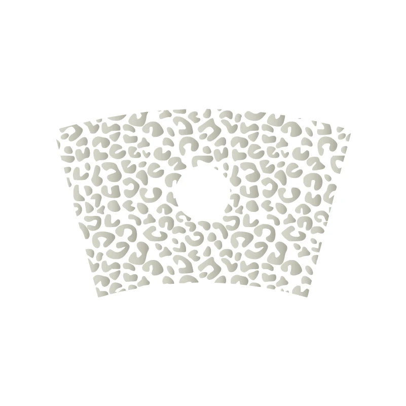 Leopard Pattern Full Wrap Vinyl Sticker for 24 oz Cold Cup | Cheetah Coffee Cup Dec additional angle