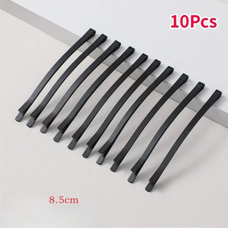 5/10pc Black 6.5/8.5CM Clip Hair Clip Hairpin Korean Simple Black Wire Hair Pins Invisible Hairpin Wide Big Hair Clips for Bride