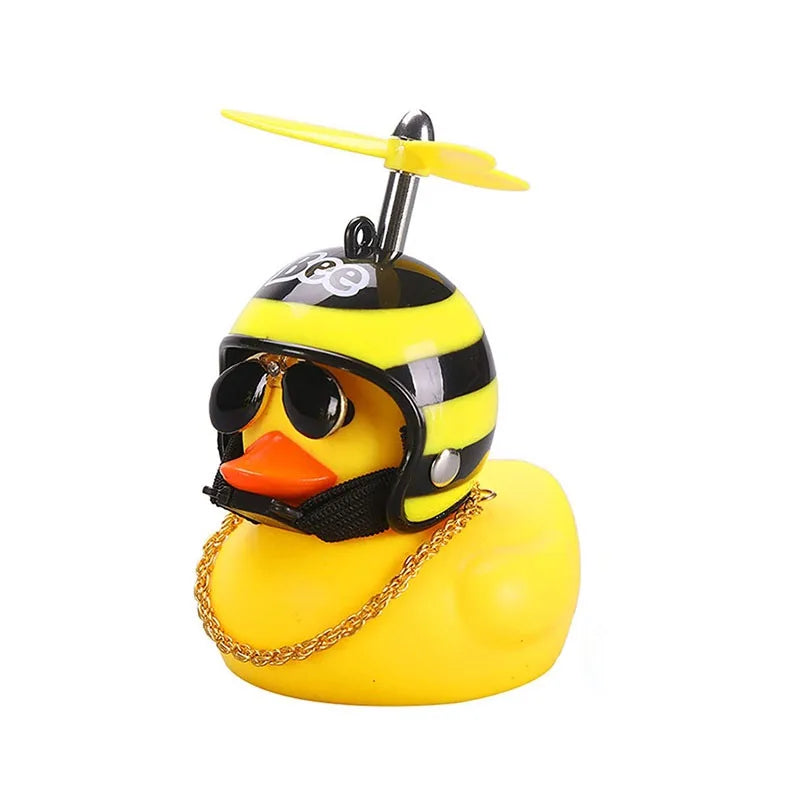 Rubber Duck With Helmet Pendant Black/Yellow alternate view