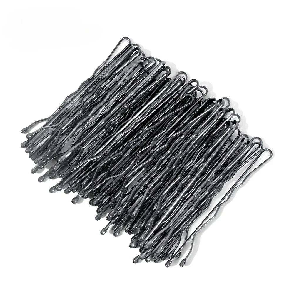 50/500pcs Metal Hairpins U-shaped Curly Wavy Hair Clips Women Girls Simple Bobby Pins alternate view
