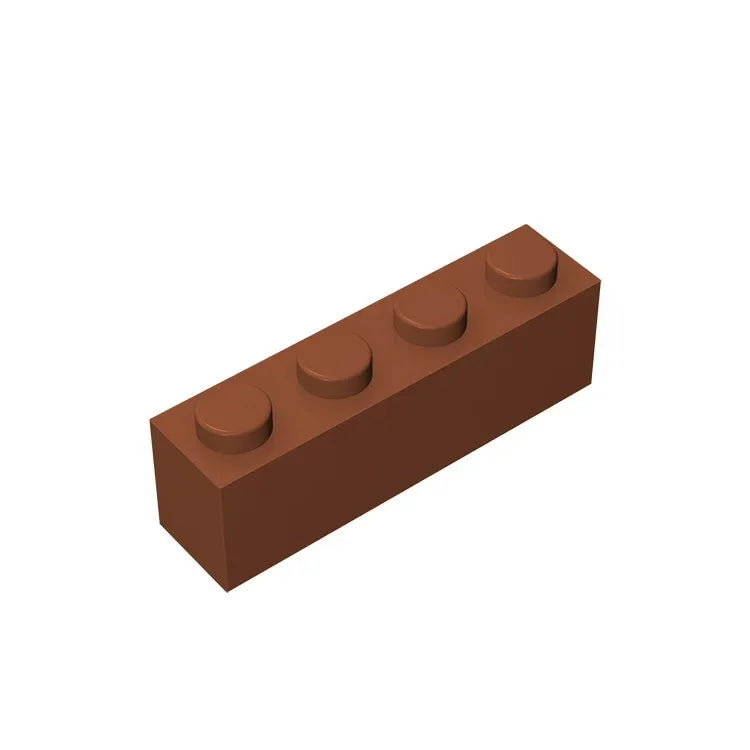 Gobricks GDS-534 Brick 1 x 4 without Bottom Tubes | Compatible Building Block Set additional angle
