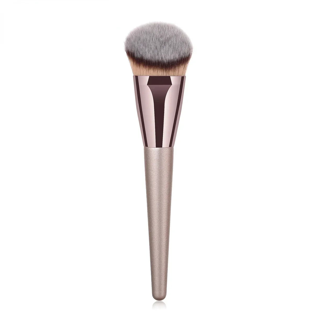 Champagne Makeup Brush Set | Foundation & Powder Flat Head Cosmetic Brush additional angle
