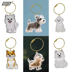 [H]Clear Puppy Hair Memorial Keepsake Capsule Pet's Dog Fur Container DIY Pendant Keychain Decor Pet