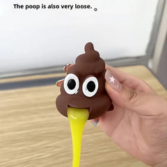 Creative Vomit Stool Prank Toy Army Vomiting Ball Decompression Funny Disgusting Stick close-up view