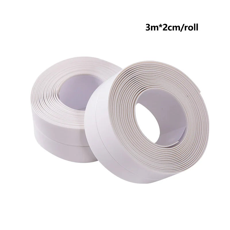 Waterproof Wall Stickers Sealing Tapes PVC Adhesive Sealing Strips Sink Edge Tape K additional angle