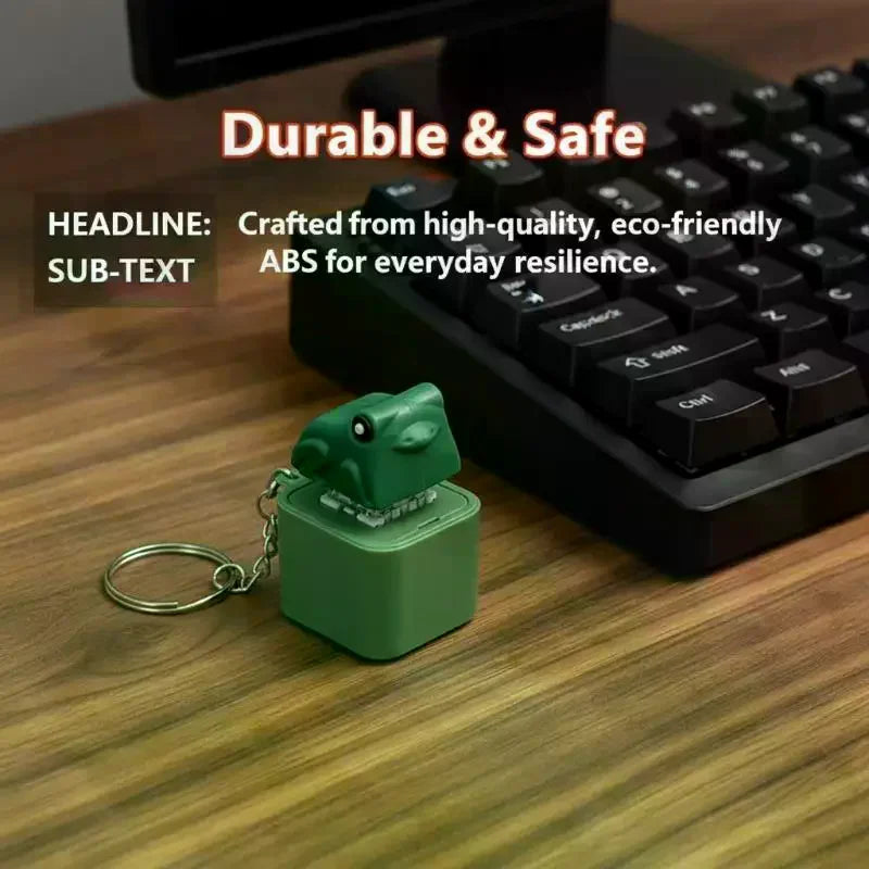 Funny Croaking Frog Duck Keychain Rechargeable Keyboard Fidget Clicker Sound Keyring lifestyle view