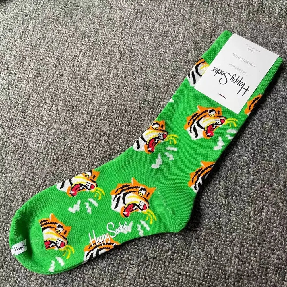 Multicoloured Socks Women Men Sports Socks Funky Dress Socks Casual Cotton detail view