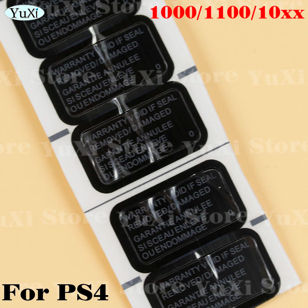 Console Seal Warranty Sticker Kit for PS4 Pro, PS4 Slim, PS5, PS3 | Game Console Label close-up view