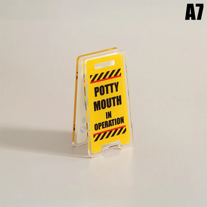 Acrylic Desk Sign "Leave Me Alone, I'm Busy" | Humorous Office Decor