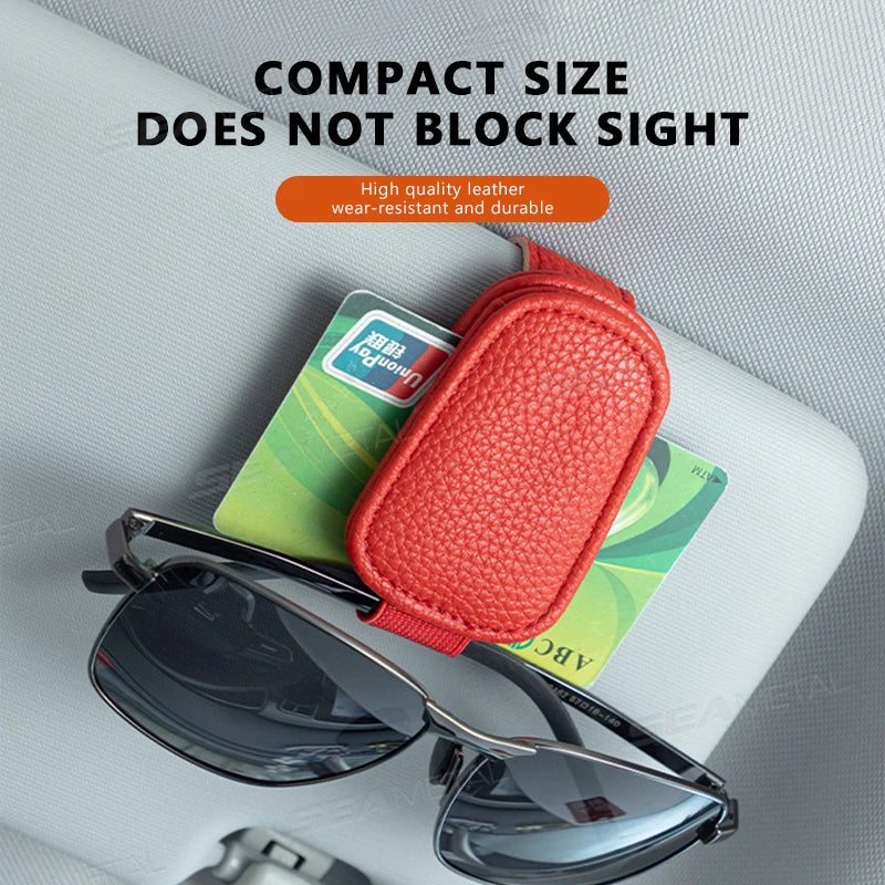 BLALION Car Sun Visor Clip Glasses Cards Case