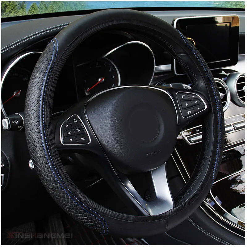 Universal Steering Wheel Cover Micro Fiber Leather 37/38cm Non-Slip detail view