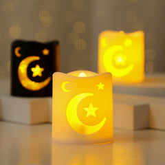 LED Star Moon Candlestick Light | Ramadan Decoration with Castle Wind Lamp detail view