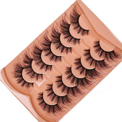 7 Pairs Cat Eye Eyelashes 3D Natural False Lashes 5D Fluffy Soft Cross Manga Lashes W alternate view