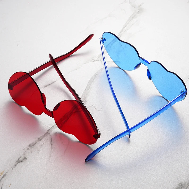 Color heart shape ocean personality Frameless Children's Sunglasses Candy Love Sung additional angle