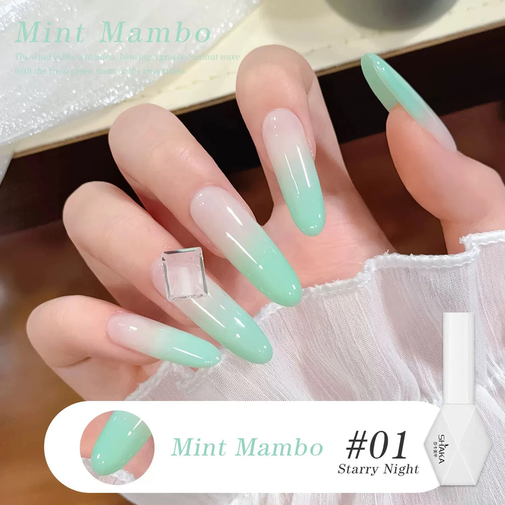1-6pcs SHAKA Spring Ice Skin Naked Pink Gel Nail Polish 2026 New Style Versatile And S close-up view