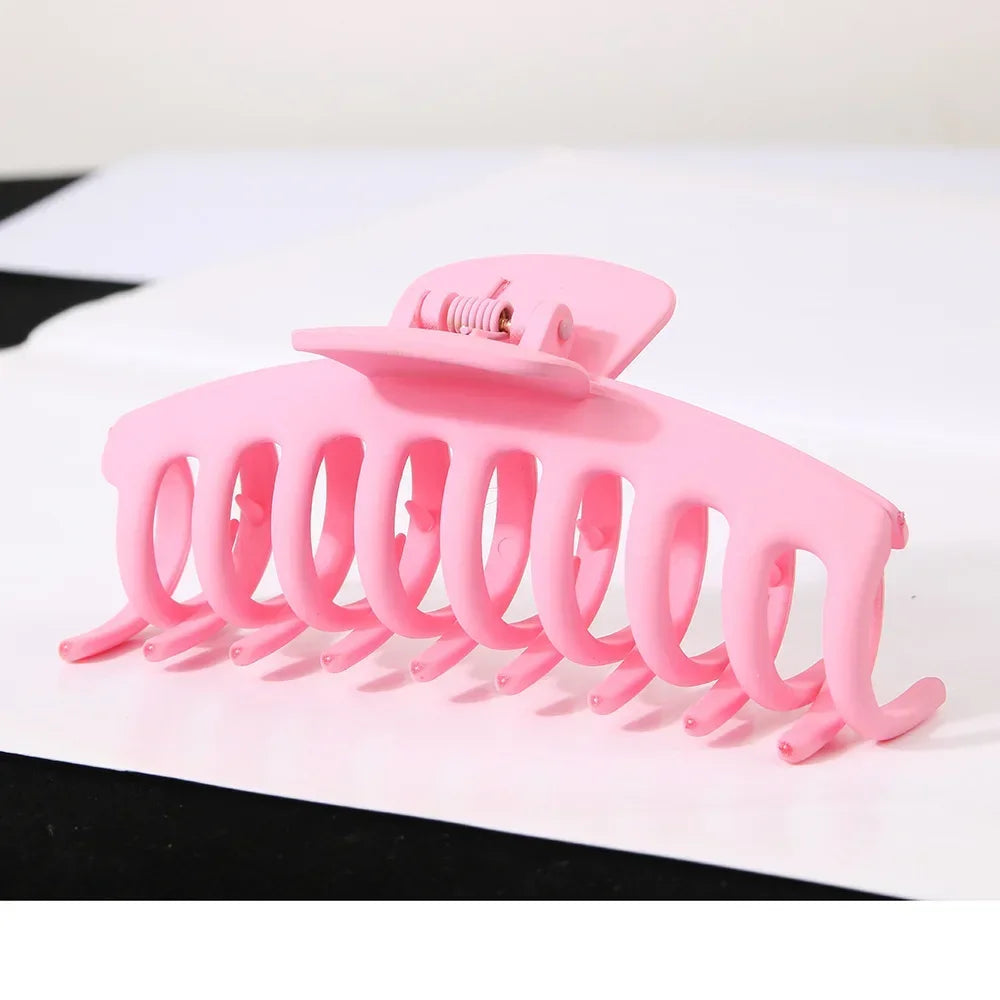 Korean Solid Large Hair Claws Elegant Frosted Acrylic Hair Clips Hairpins Barrettes Headwear for Women Girls Hair Accessories