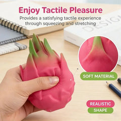 Dragon Fruit/Peach/Orange/Durian/Mango/Banana /Strawberry Squishy, Soft Squeeze Stres alternate view