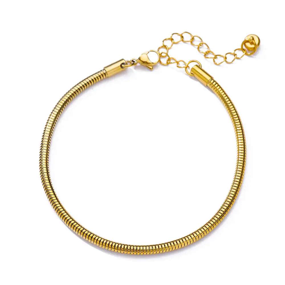 Colorful Boho Drops Anklets For Women Gold Color Stainless Steel Geometric Anklet L additional angle