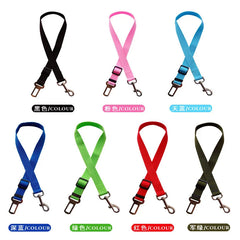 Adjustable Dog Harness Pet Seat Belt with Lead Clip close-up view