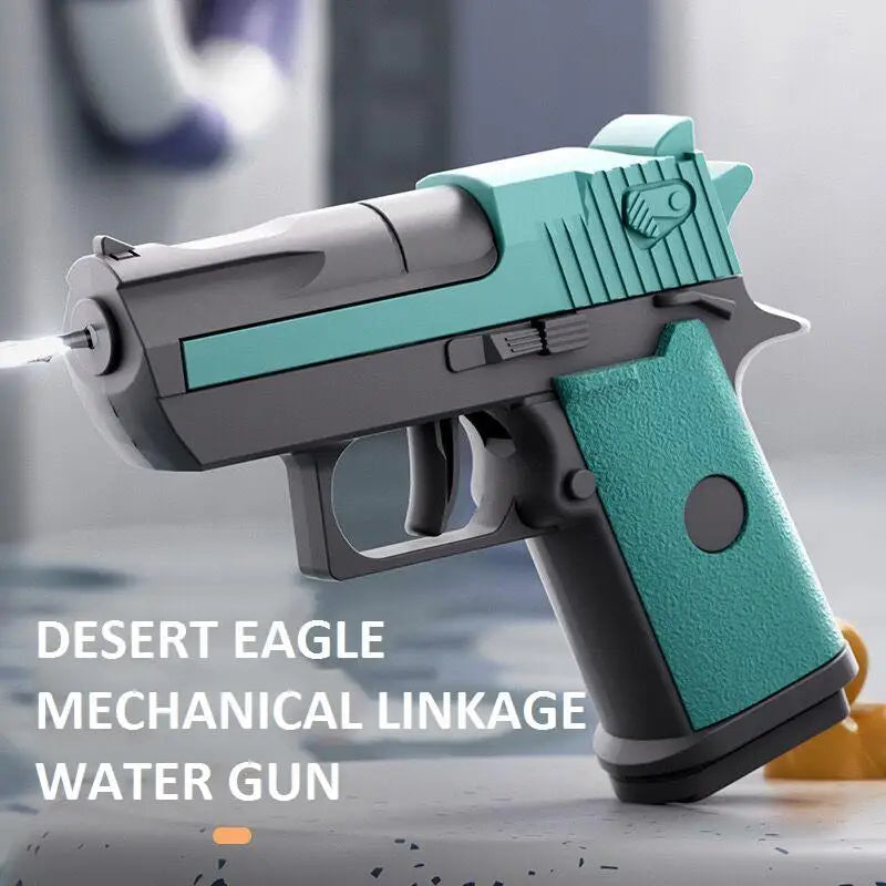 Mini Desert Eagle Water Gun | Mechanical Continuous Firing Toy for Kids Summer Play additional angle