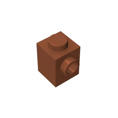Gobricks GDS-635 BRICK 1X1 W. 1 KNOB | Single Side Bump Building Block Compatible with close-up view
