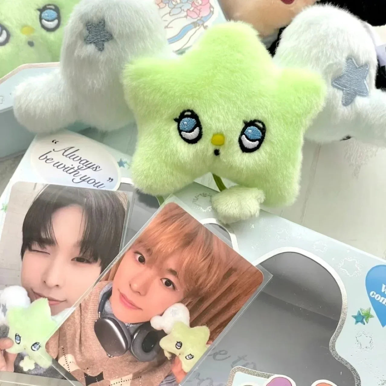 1Pc Kpop Idol SION RIKU YUSHI JAEHEE RYO SAKUYA Single [ Wish ] Wichu Keyring Same Gr alternate view