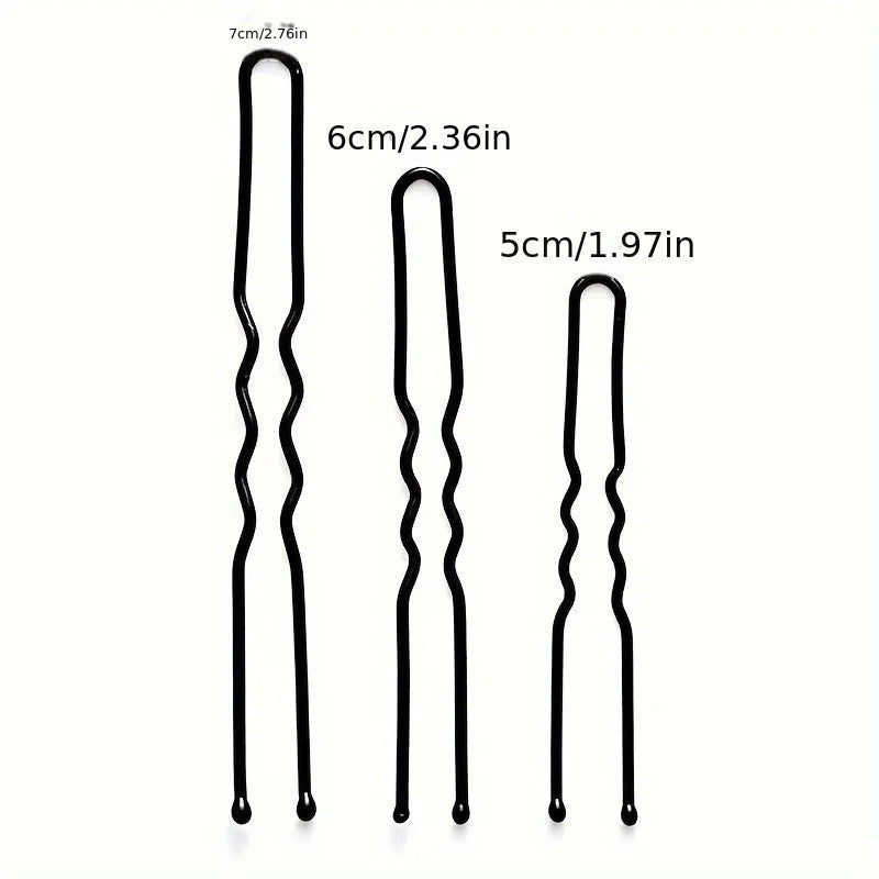Solid Color U-shaped Hair Pins Simple Style Bridal Hairstyle Accessories Bun Holder For Wedding Veil Grip Hair Clips For Updos