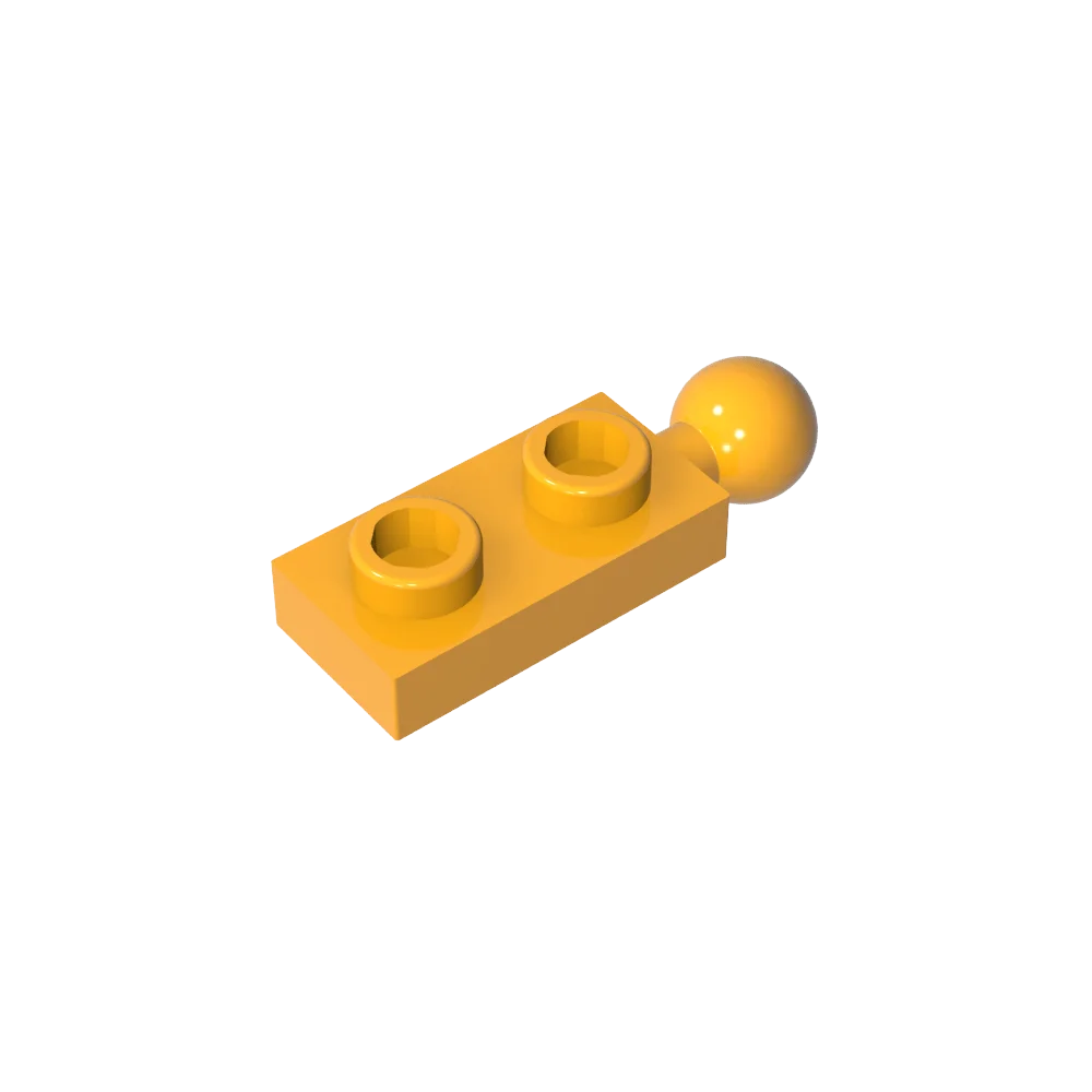 Gobricks GDS-852 Plate Modified 1 x 2 with Tow Ball on End | Building Block for DIY Cr close-up view
