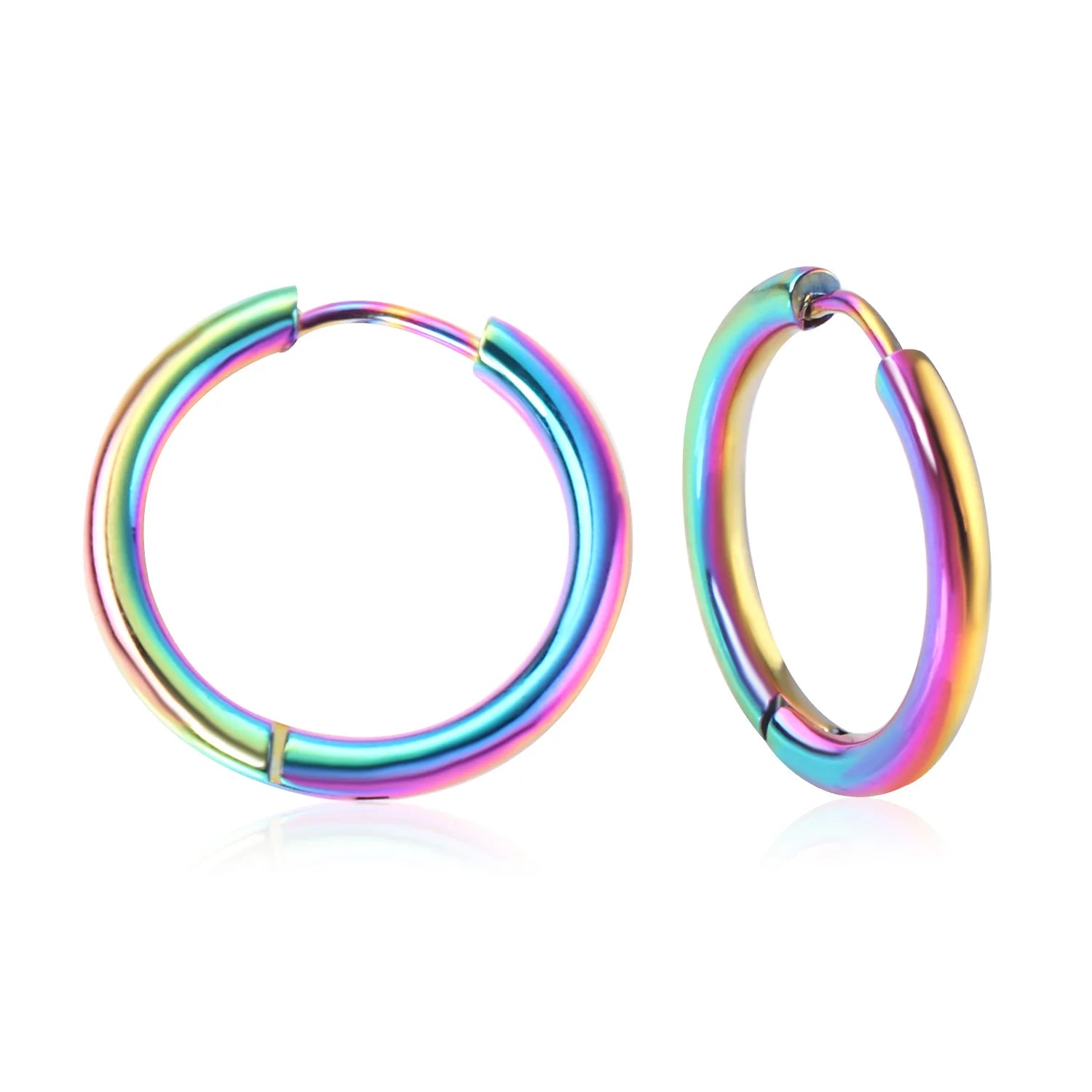 LUXUSTEEL U-Shaped and Geometric Hoop Earrings | Anti-Allergy Stainless Steel Earrings close-up view