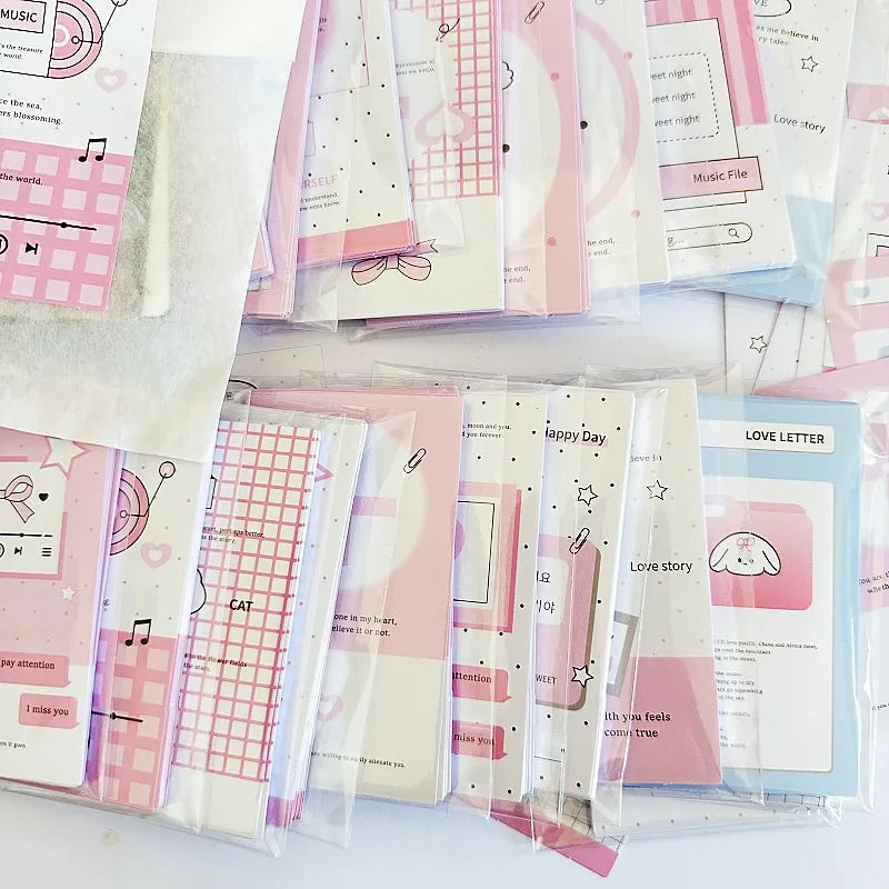 Pink White Star House Seal Stickers | 100pcs Minimalist Gift Wrapping Tape alternate view