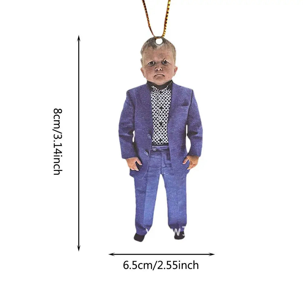 Funny Creative HASBULLA Character Car Rearview Mirror Pendant Car Interior Decoration Keychain Pendant Acrylic Car Accessories
