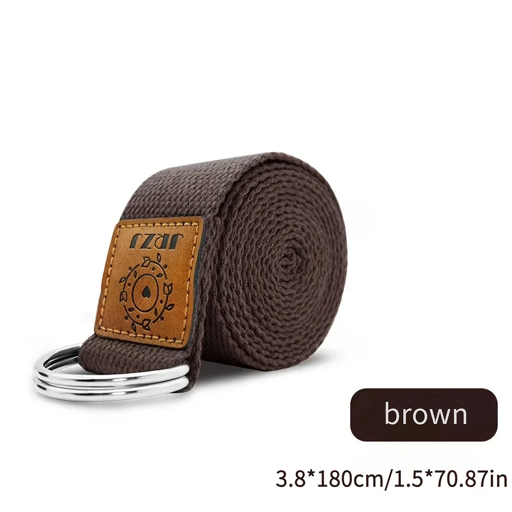 Yoga Stretching Strap with Metal Rings | Fitness and Flexibility Aid lifestyle view